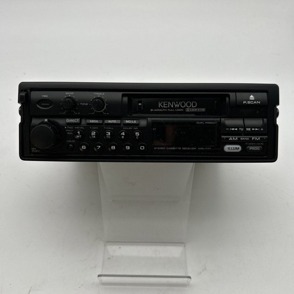 vintage Kenwood KRC-777 stereo cassette receiver from the late 1980s